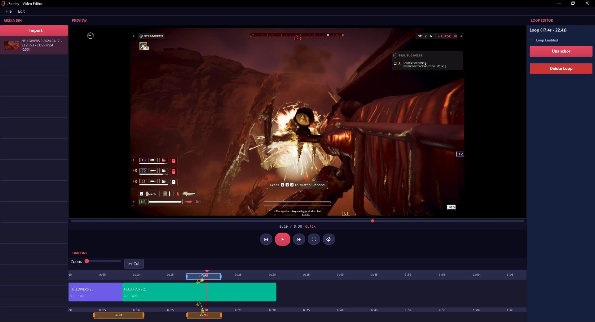 JReplay software screenshot